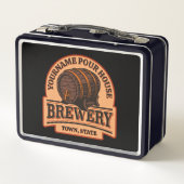 NAME パーソナライズされた Old Oak Barrel Beer Keg Brewery メタルランチボックス (裏面)