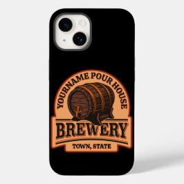 NAME パーソナライズされた Old Oak Barrel Beer Keg Brewery Case-Mate iPhone 14ケース