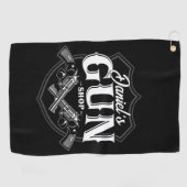 NAME パーソナライズされた Old Revolvers Gun Shop銃器 ゴルフタオル (横)