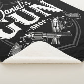 NAME パーソナライズされた Old Revolvers Gun Shop銃器 シェルパブランケット (3/4)
