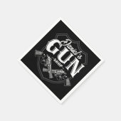 NAME パーソナライズされた Old Revolvers Gun Shop銃器 スタンダードカクテルナプキン (角)