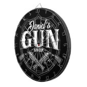 NAME パーソナライズされた Old Revolvers Gun Shop銃器 ダーツボード (正面右)