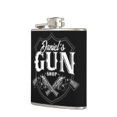 NAME パーソナライズされた Old Revolvers Gun Shop銃器 フラスク (左)