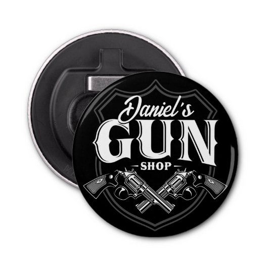 NAME パーソナライズされた Old Revolvers Gun Shop銃器 栓抜き (正面)