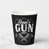NAME パーソナライズされた Old Revolvers Gun Shop銃器 紙コップ (正面)