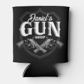 NAME パーソナライズされた Old Revolvers Gun Shop銃器 缶クーラー (正面)