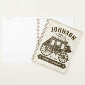 NAME パーソナライズされた Old Western Stagecoach Carriage プランナー手帳 (ディスプレー)