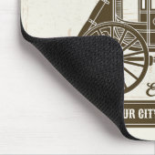 NAME パーソナライズされた Old Western Stagecoach Carriage マウスパッド (コーナー)