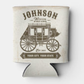 NAME パーソナライズされた Old Western Stagecoach Carriage 缶クーラー (正面)