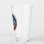 NAME パーソナライズされた Patriotic USA米国国旗のアメリカバー タンブラーグラス (左)