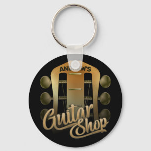 NAME パーソナライズされた Rock Music Guitar Shopミュージシャン キーホルダー