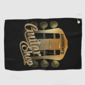 NAME パーソナライズされた Rock Music Guitar Shopミュージシャン ゴルフタオル (横)