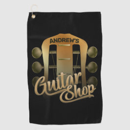 NAME パーソナライズされた Rock Music Guitar Shopミュージシャン ゴルフタオル