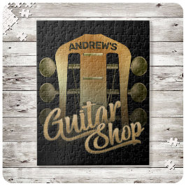 NAME パーソナライズされた Rock Music Guitar Shopミュージシャン ジグソーパズル