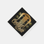 NAME パーソナライズされた Rock Music Guitar Shopミュージシャン スタンダードカクテルナプキン (角)