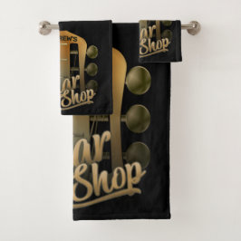 NAME パーソナライズされた Rock Music Guitar Shopミュージシャン バスタオルセット