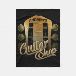 NAME パーソナライズされた Rock Music Guitar Shopミュージシャン フリースブランケット