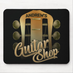 NAME パーソナライズされた Rock Music Guitar Shopミュージシャン マウスパッド