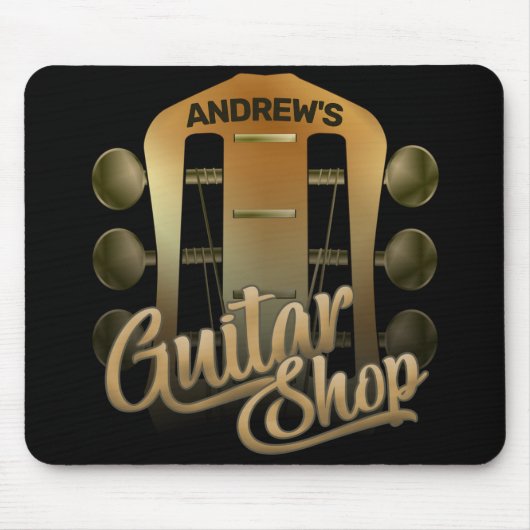 NAME パーソナライズされた Rock Music Guitar Shopミュージシャン マウスパッド (正面)
