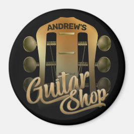 NAME パーソナライズされた Rock Music Guitar Shopミュージシャン マグネット