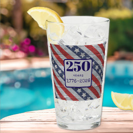 Name 250 years 1776-2026 Stars Stripes Pint タンブラーグラス