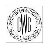 Name, 3 Initial #4 Certificate of Authenticity  セルフインキングスタンプ (デザイン)