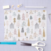 Name, 3pc Tissue Paper Rustic Winter Holiday Trees 薄葉紙 (クラフト)