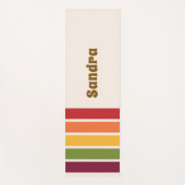 Name, 70s Retro Colors Stripe Panels ヨガマット (正面)
