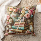 Name, A Good Book, Cup of Tea, Readers クッション (ブランケット)