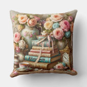 Name, A Good Book, Cup of Tea, Readers クッション (裏面)