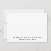 Name, Address || Bright White Congratulations Flat ノートカード (裏面)