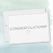 Name, Address || Bright White Congratulations Flat ノートカード