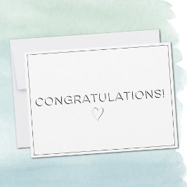 Name, Address || Bright White Congratulations Flat ノートカード