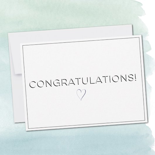 Name, Address || Bright White Congratulations Flat ノートカード