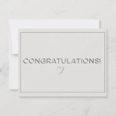 Name, Address || Platinum Color Congrats Flat ノートカード (正面)