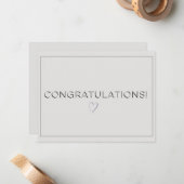Name, Address || Platinum Color Congrats Flat ノートカード (正面/裏面インサイチュ)