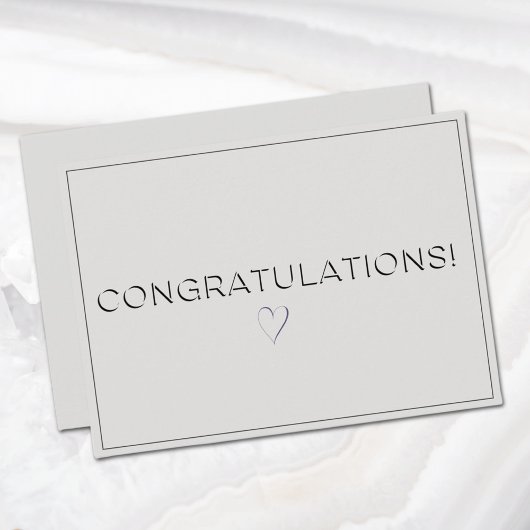 Name, Address || Platinum Color Congrats Flat ノートカード
