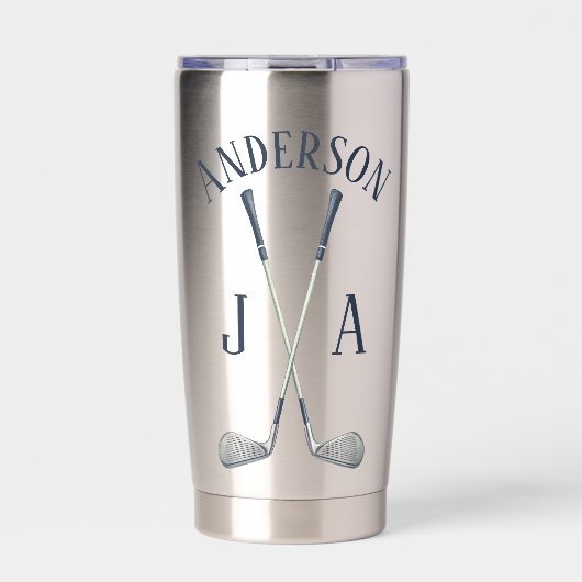 Name And Initials Monogrammed  保温保冷タンブラー (正面)