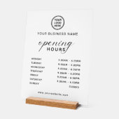 Name and Logo Business Opening Time Table Top アクリルサイン (傾斜)