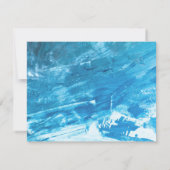 Name || Azure Blue Abstract Painting Frame ノートカード (裏面)