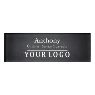 Name Badge Magnet Custom Logo Employee Staff Large 名札