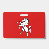Name Badge with flag of Kent county, England バッジ (Back)
