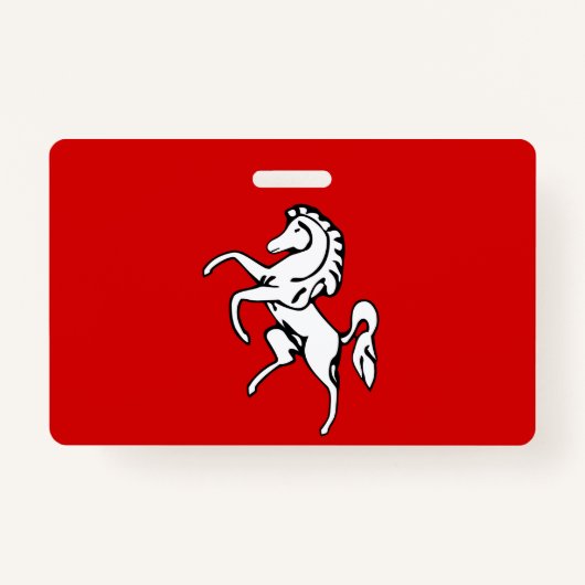 Name Badge with flag of Kent county, England バッジ (正面)