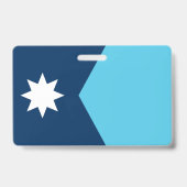 Name Badge with flag of Minnesota, USA バッジ (Back)
