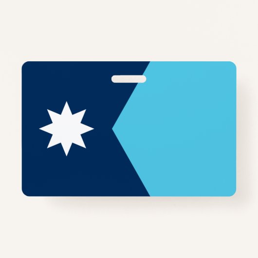 Name Badge with flag of Minnesota, USA バッジ (正面)