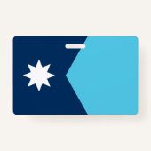 Name Badge with flag of Minnesota, USA バッジ (裏面)