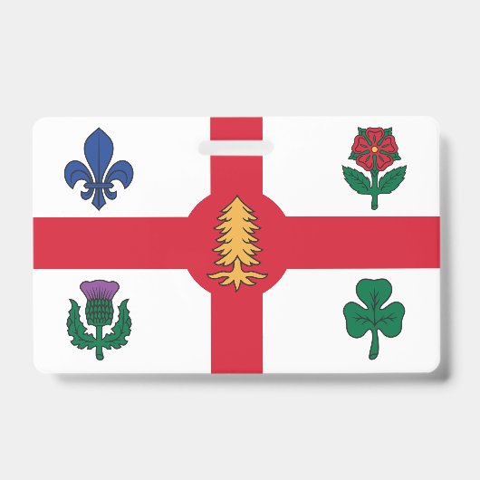 Name Badge with flag of Montreal バッジ (正面)