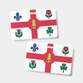 Name Badge with flag of Montreal バッジ (正面&裏面)