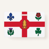 Name Badge with flag of Montreal バッジ (正面)