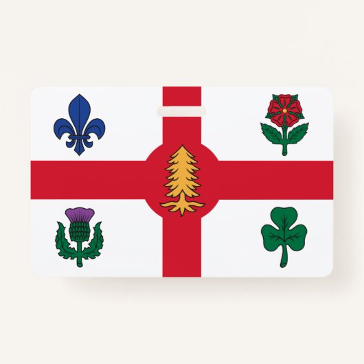 Name Badge with flag of Montreal バッジ (正面)